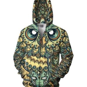 God Owl Of Dreams Zip-Up Hoodie